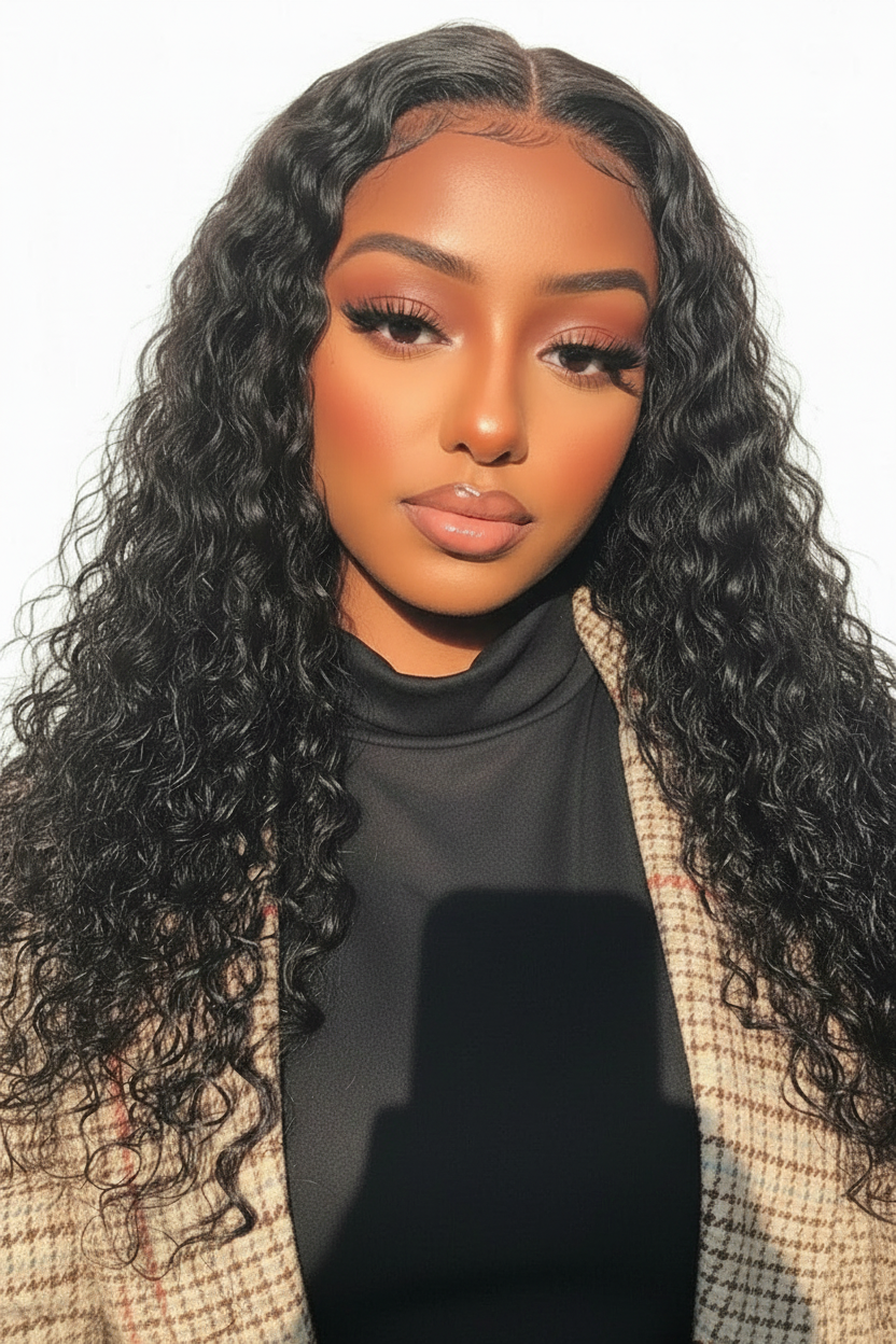Brazilian Water Wave Wig - Different Outfit